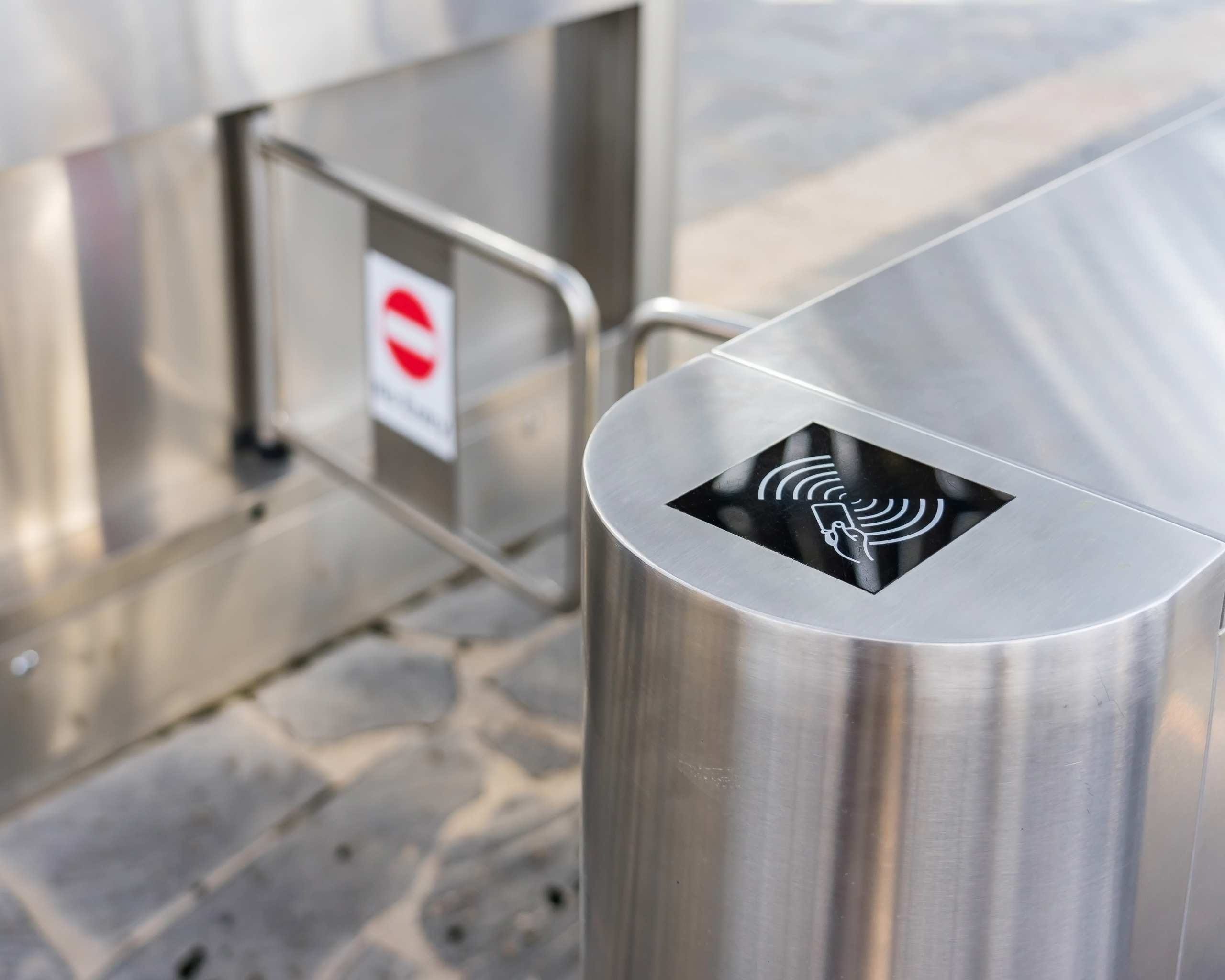 Entry and exit gates for company personnel