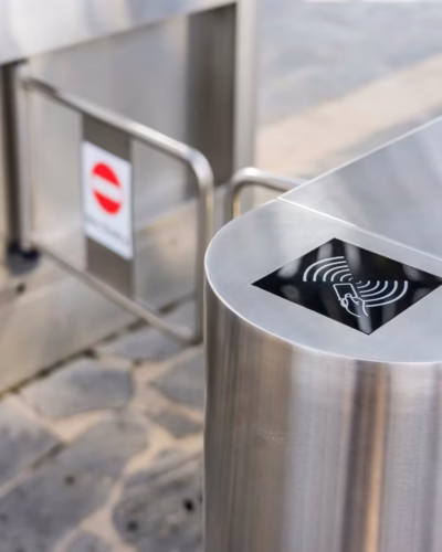 Entry and exit gates for company personnel